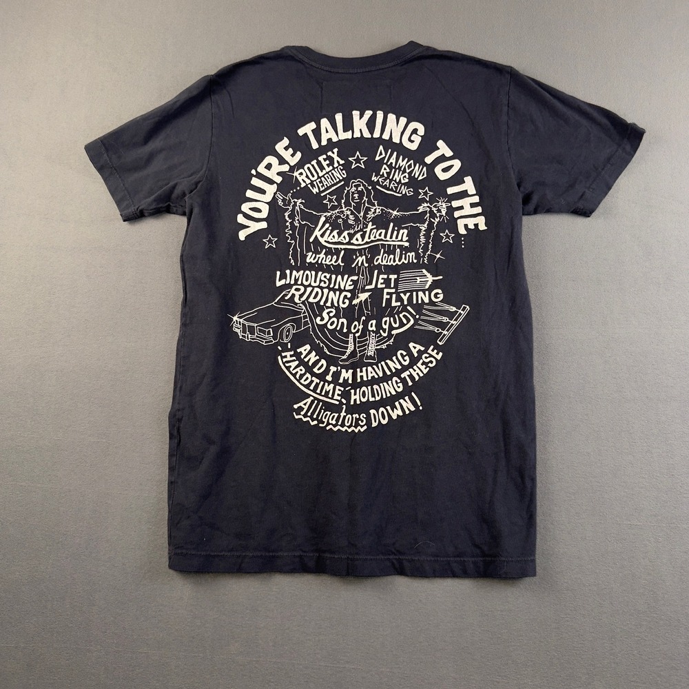 RO Ric Flair Nature Boy Promo Quote T-Shirt Navy‎ Blue Small Made in USA